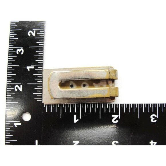 Allison Vintage Money Clip Stainless Steel Logo Silver Tone Worn - Picture 5 of 6